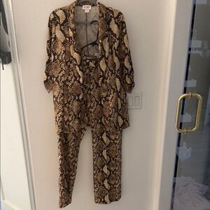 Snake Print Women Jumpsuit